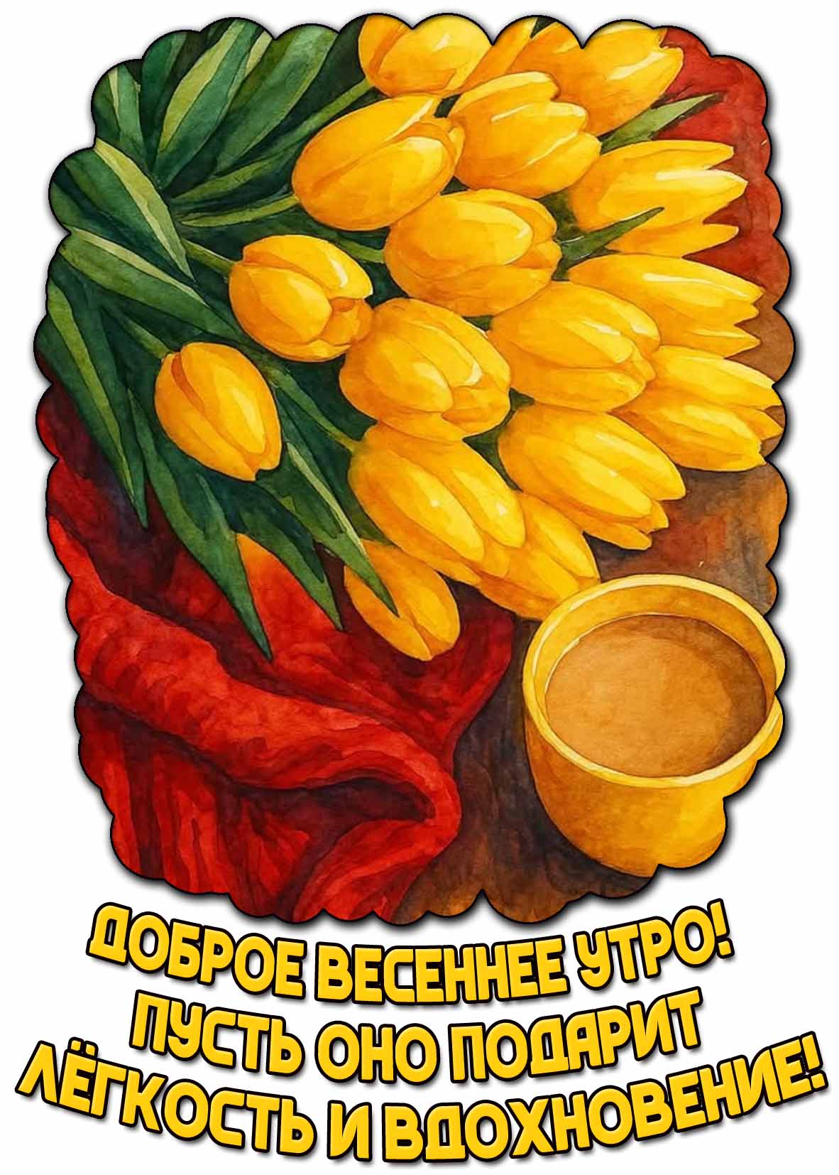 Картинка "Доброе весеннее утро! Пусть оно подарит лёгкость и вдохновение!"