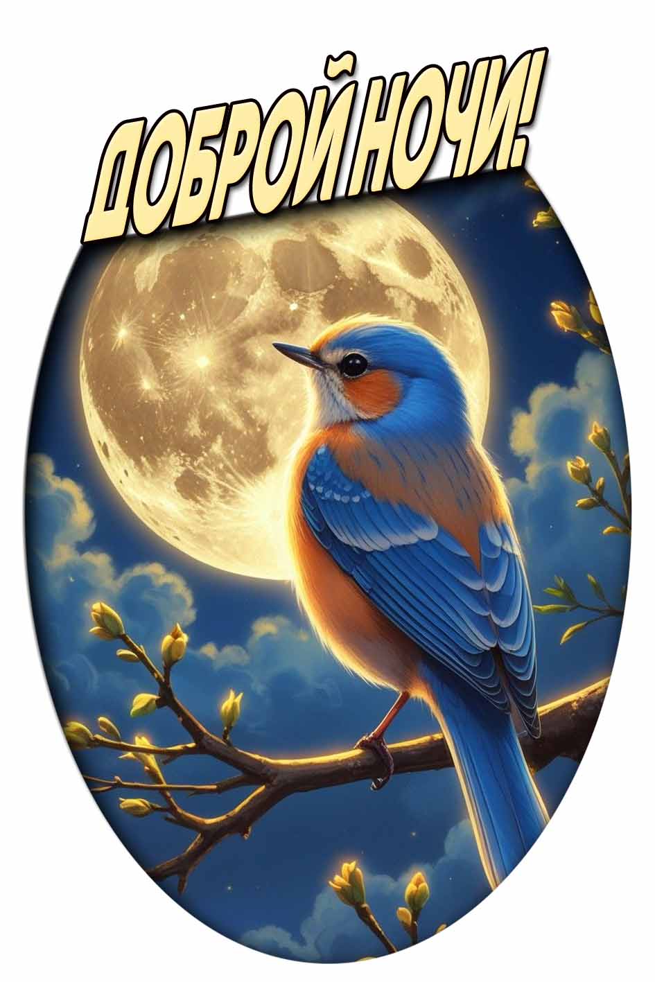 Доброй ночи! - весенняя открытка
