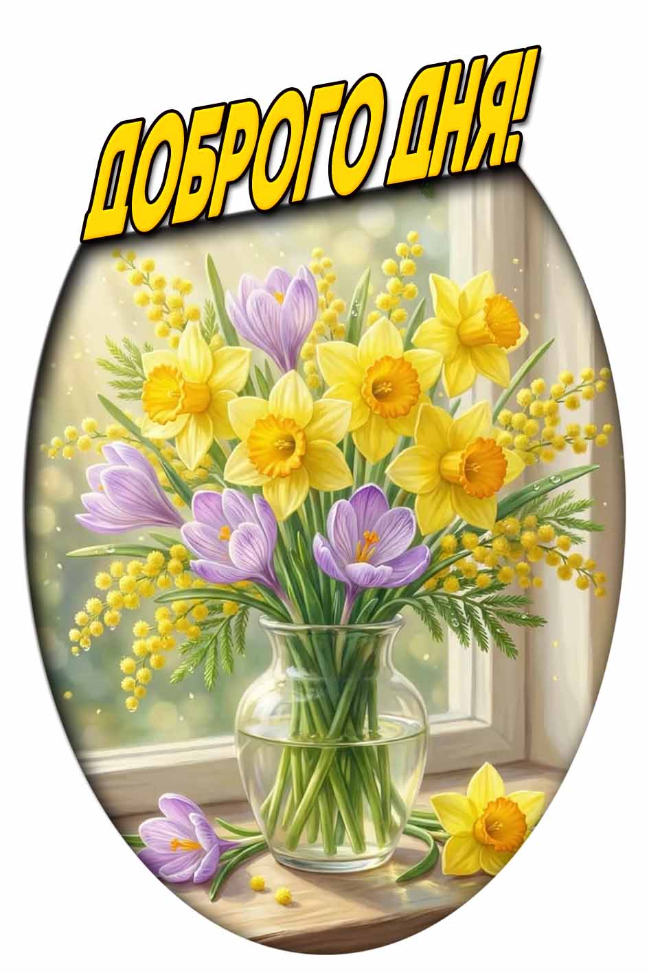 Доброго дня! - весенняя картинка с цветами