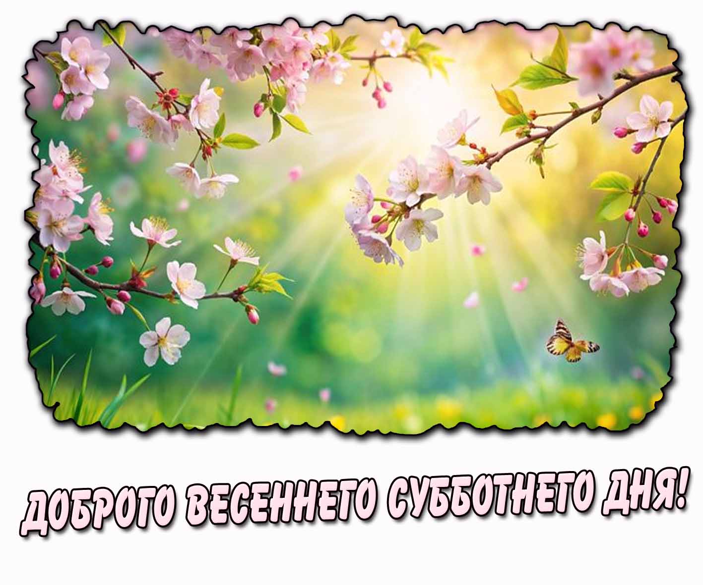 Цветочная картинка доброго весеннего субботнего дня