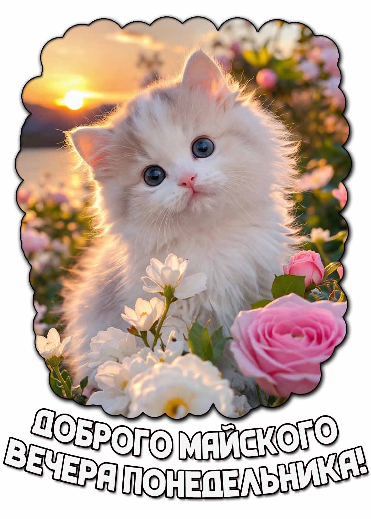 Доброго майского вечера понедельника! - картинка с кошкой