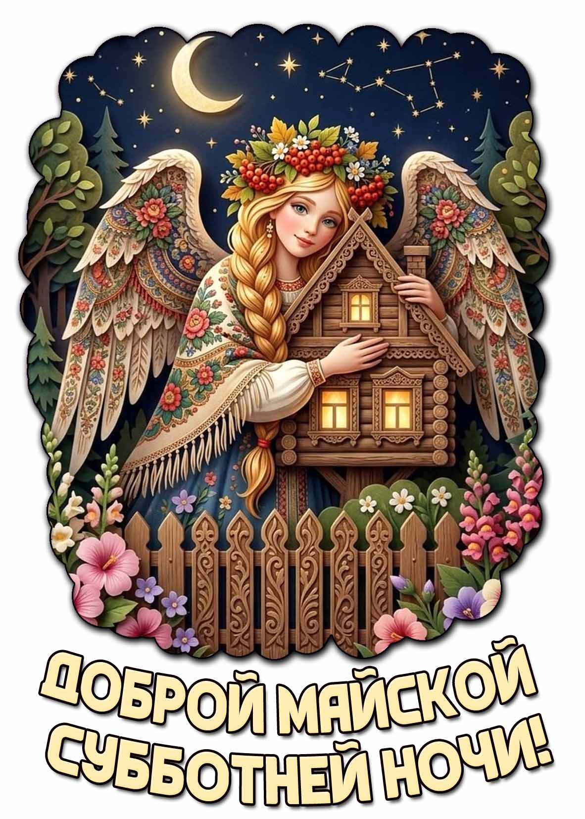 Открытка доброй майской субботней ночи