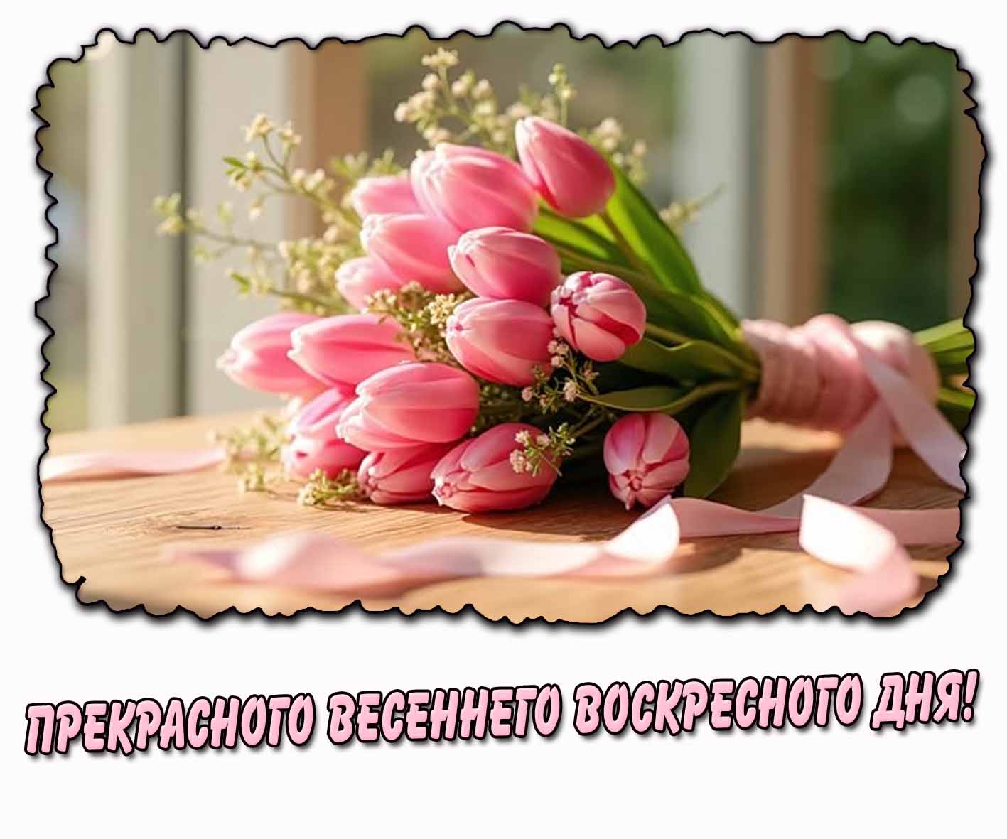 Открытка прекрасного весеннего воскресного дня