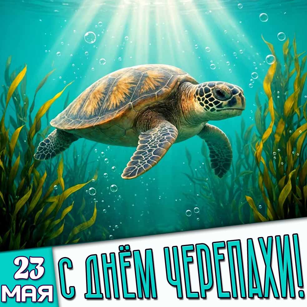 Картинка 23 мая - с днём черепахи!