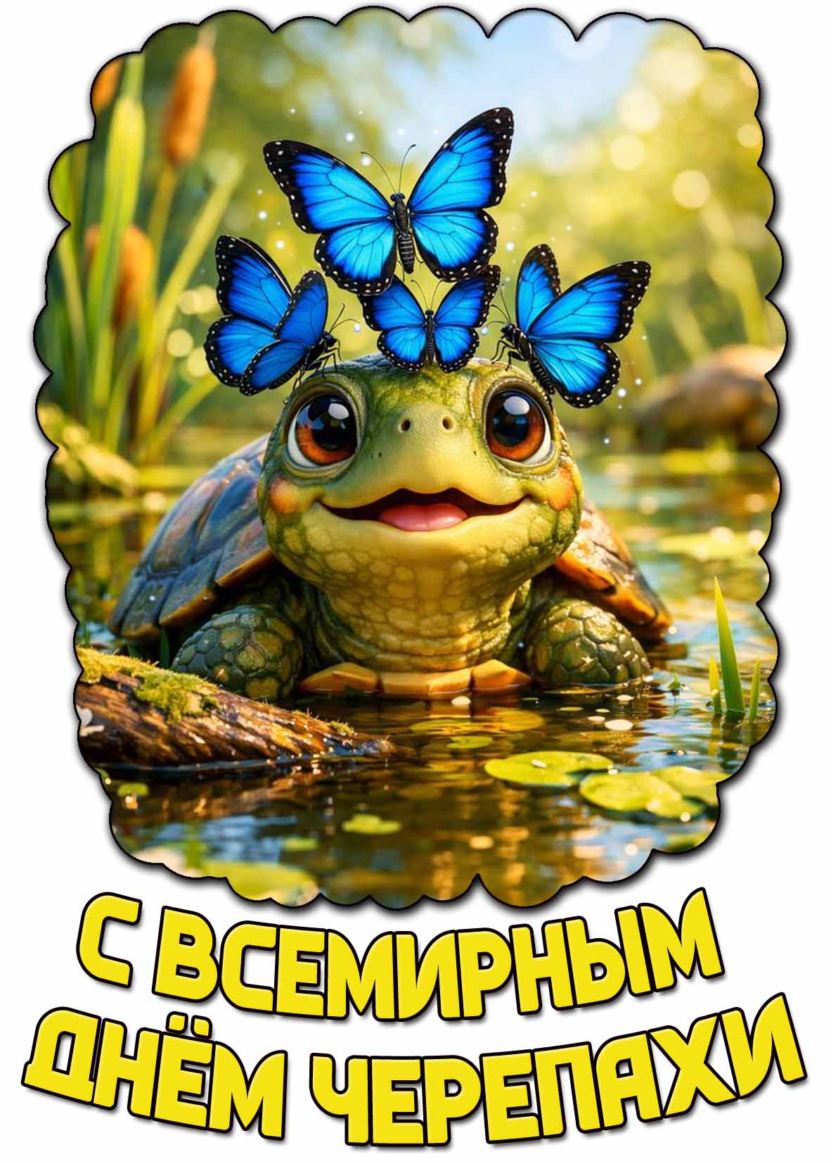Картинка с Всемирным днём черепахи