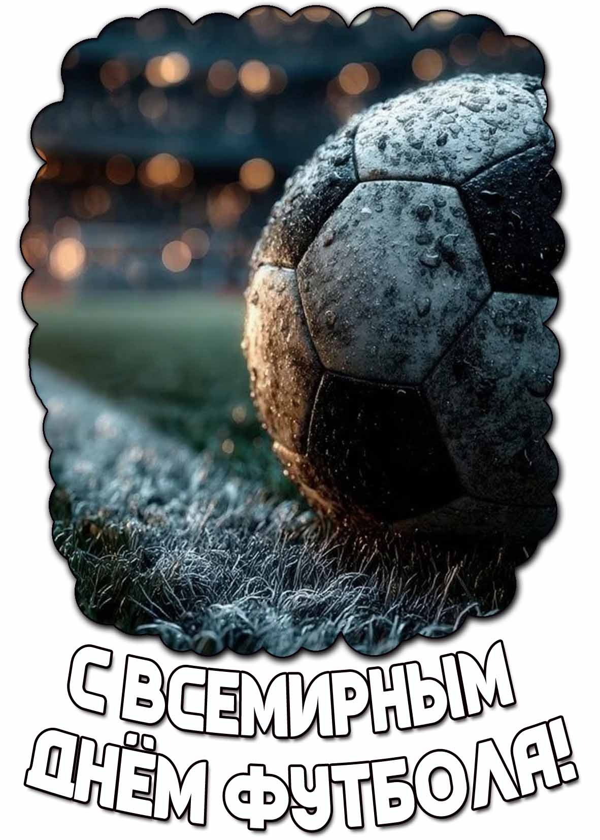 С всемирным днём футбола! - красивая открытка