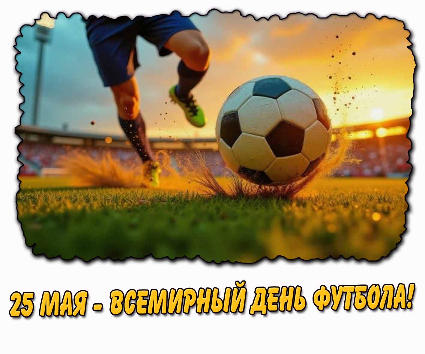 Открытка 25 мая - Всемирный день футбола!