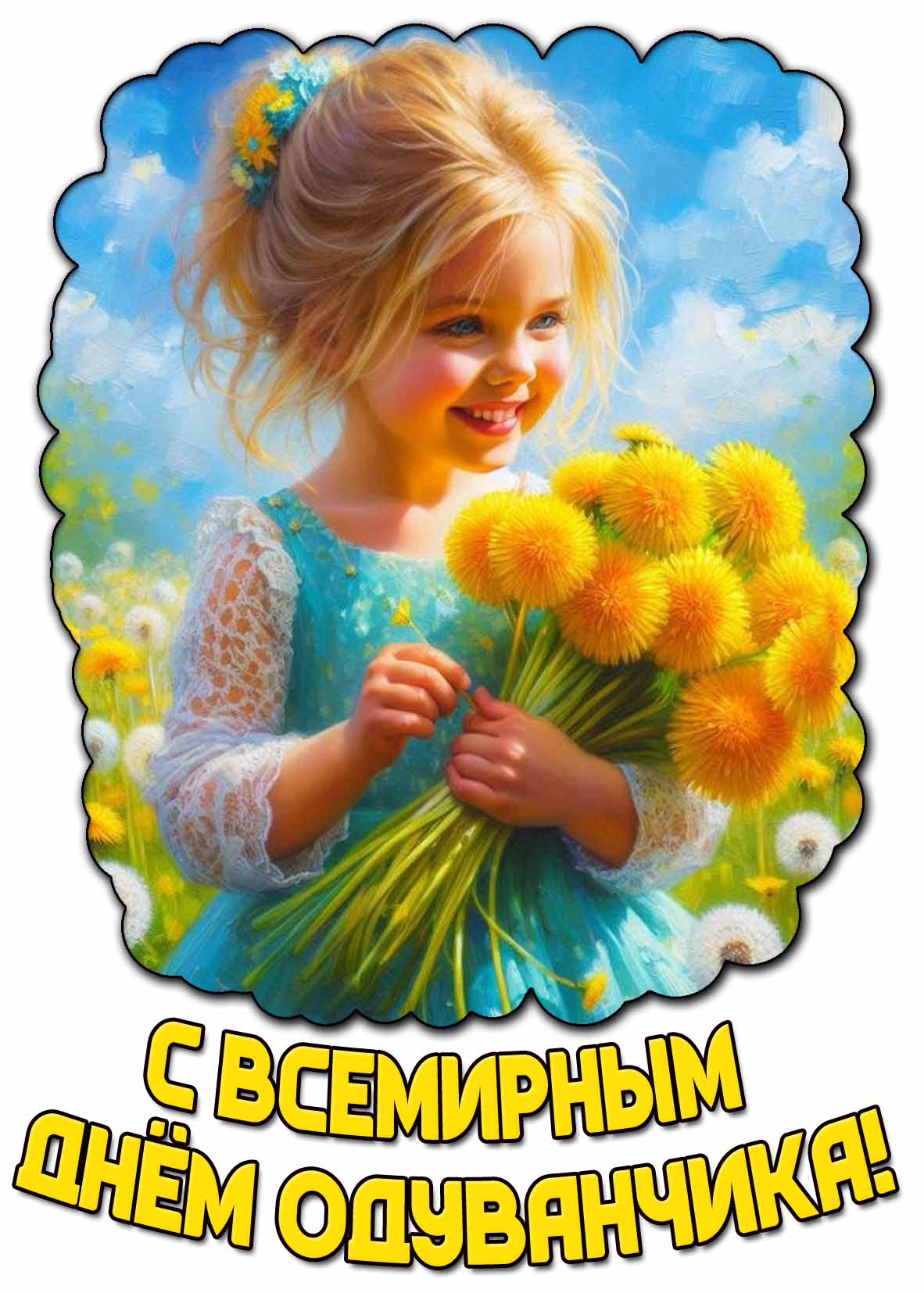 Картинка с Всемирным днём одуванчика
