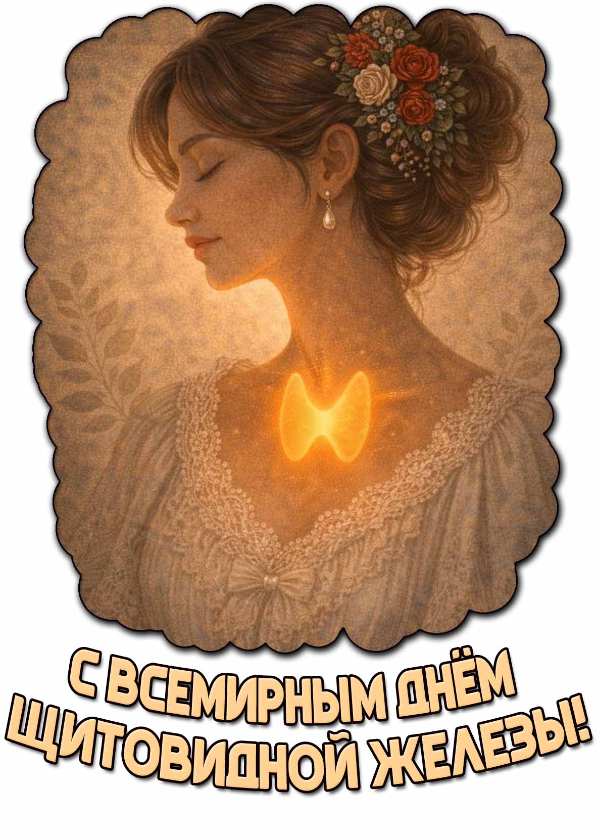 С Всемирным щитовидной железы! - красивая открытка