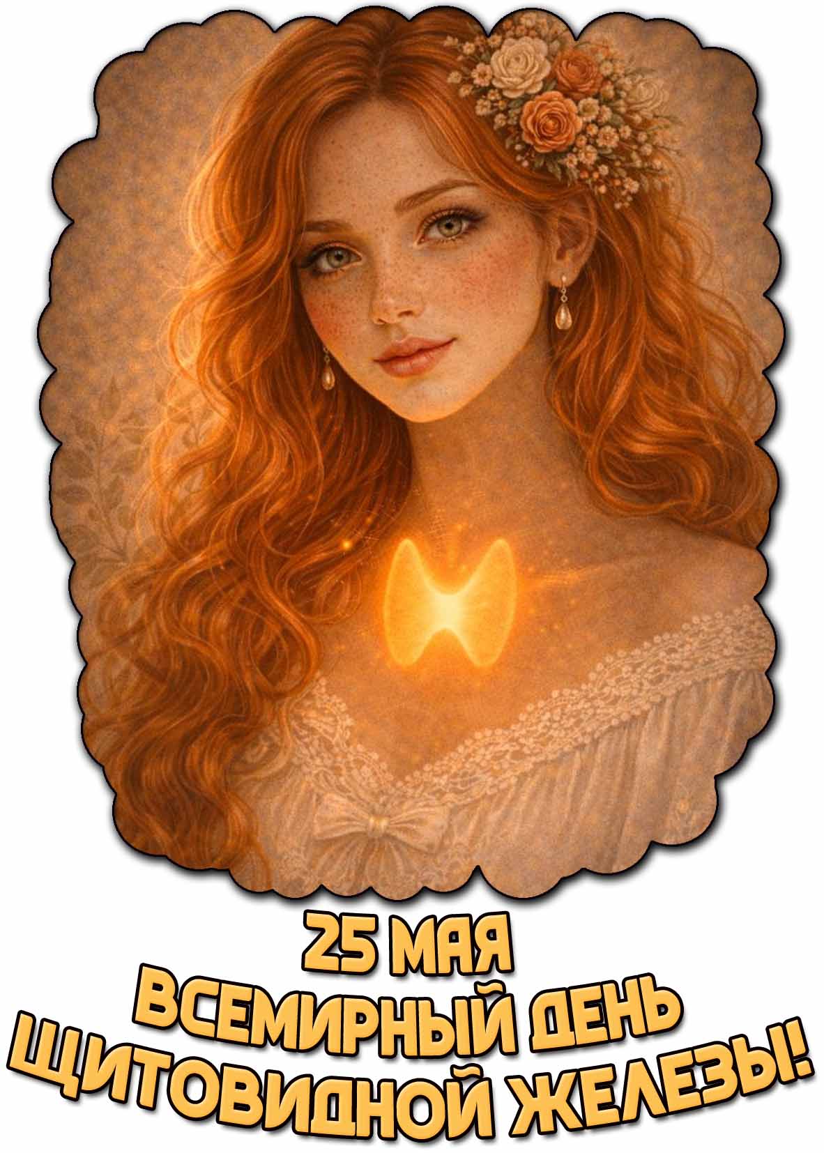 Красивая картинка на 25 мая - Всемирный день щитовидной железы!
