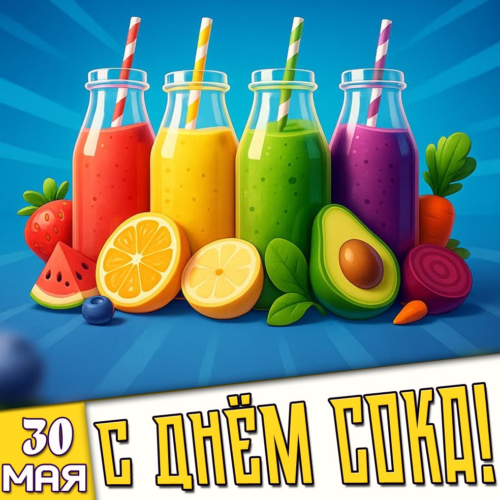 Картинка 30 мая - с днём сока!