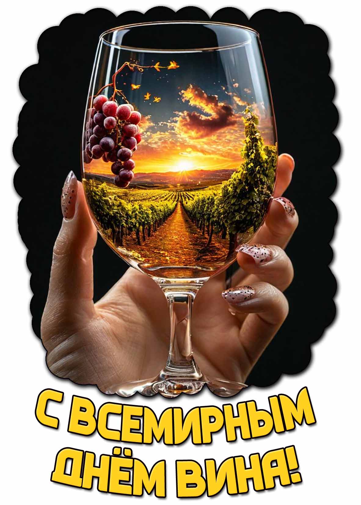 Красивая картинка с Всемирным днём вина