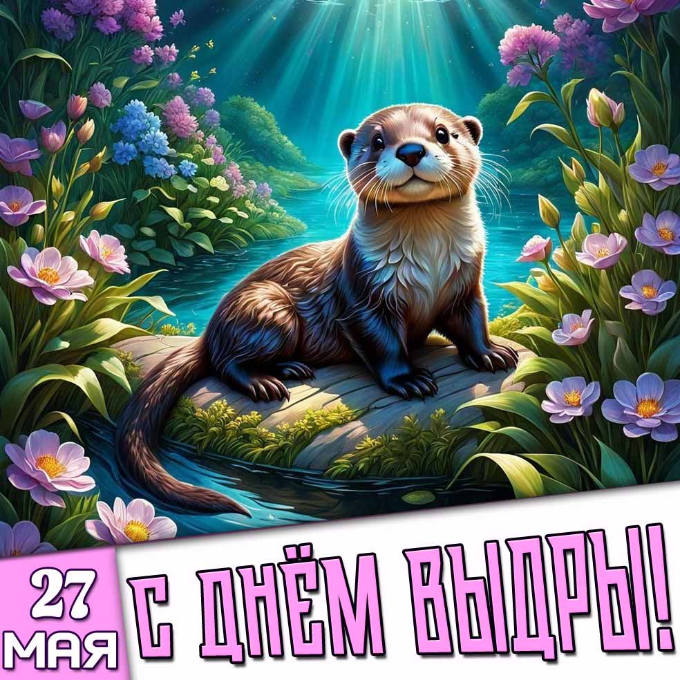 Картинка 27 мая - с днём выдры!