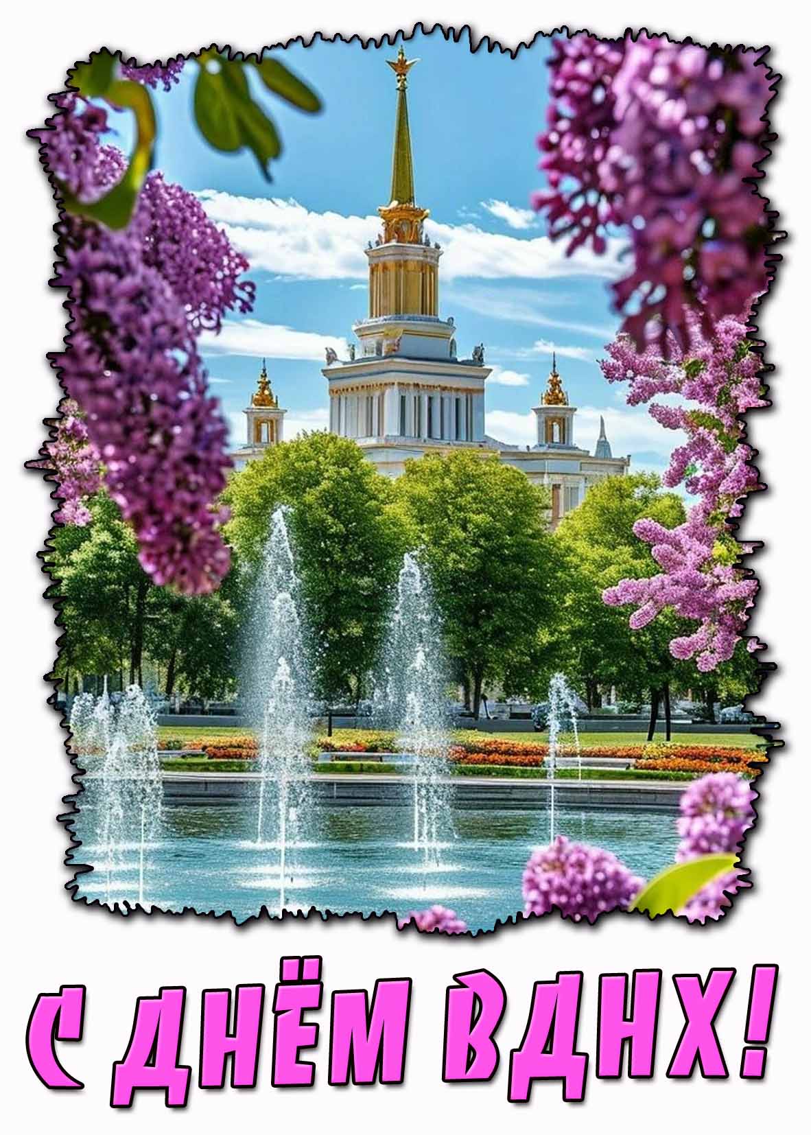 Открытка с днём ВДНХ