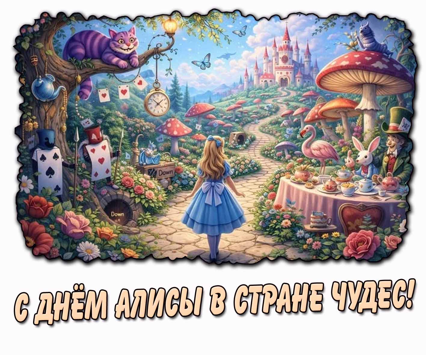 Картинка с днём Алисы в Стране чудес