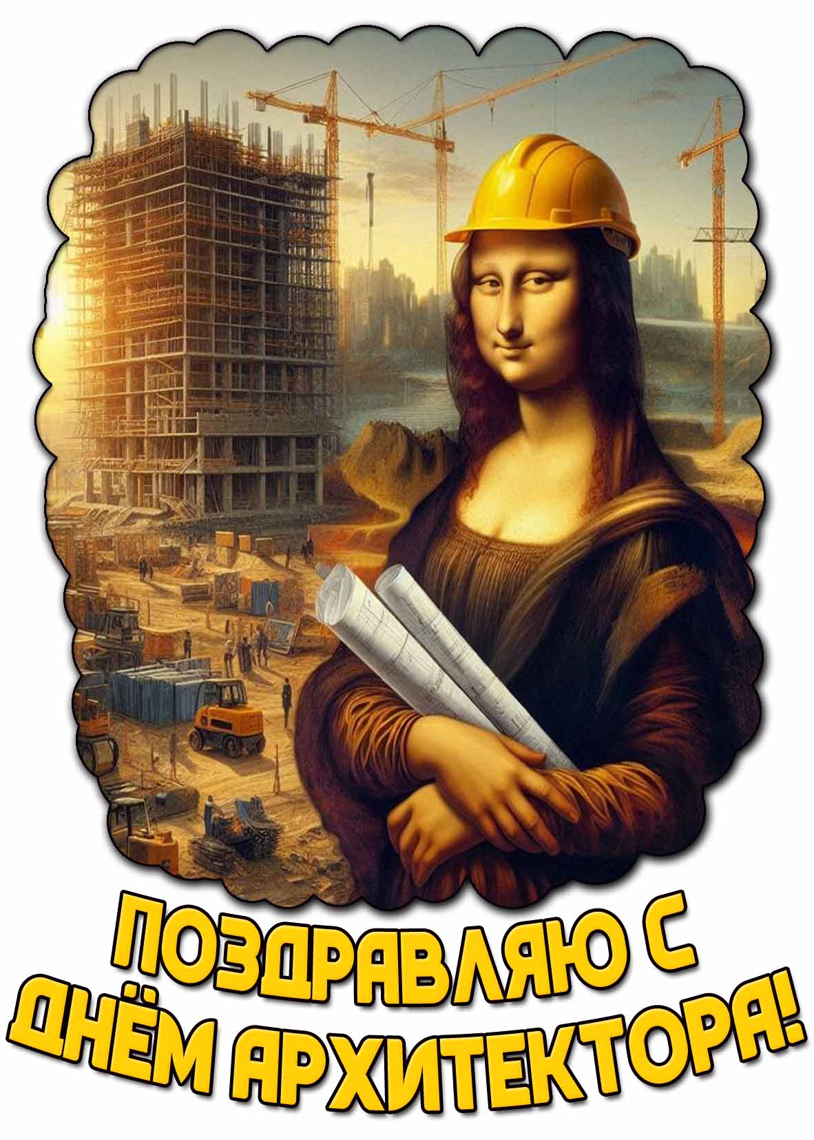 Смешная картинка "Поздравляю с днём архитектора!"
