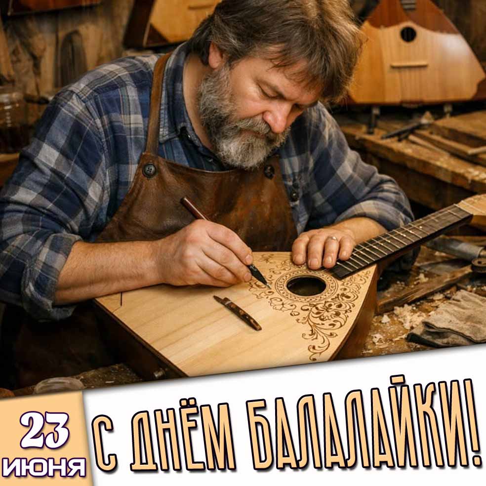 Картинка 23 июня - с днём балалайки!