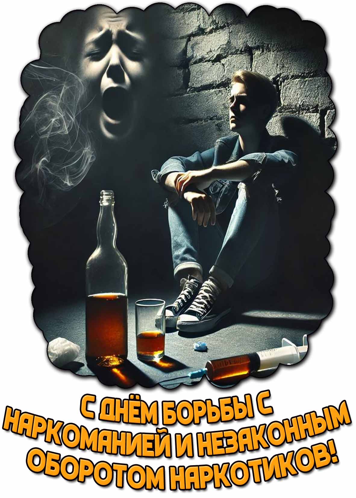 Открытка с днём борьбы с наркоманией и незаконным оборотом наркотиков