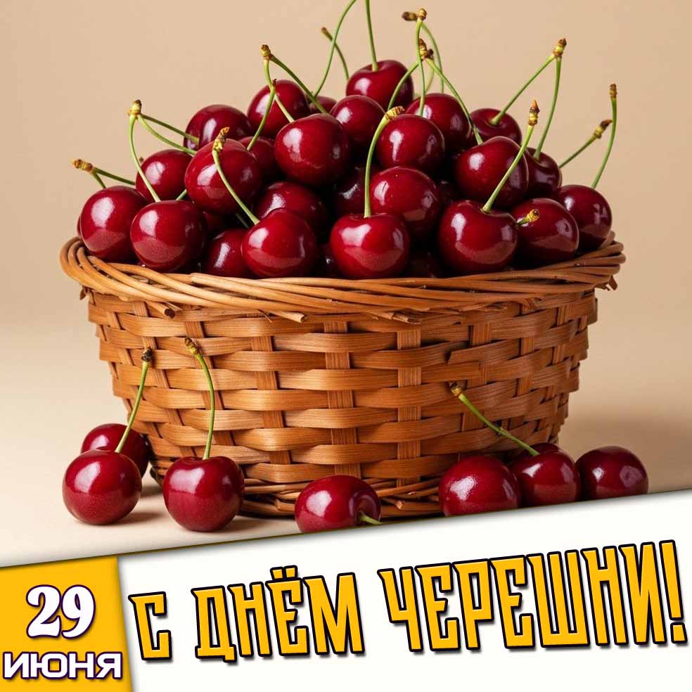 Картинка 29 июня - с днём черешни!