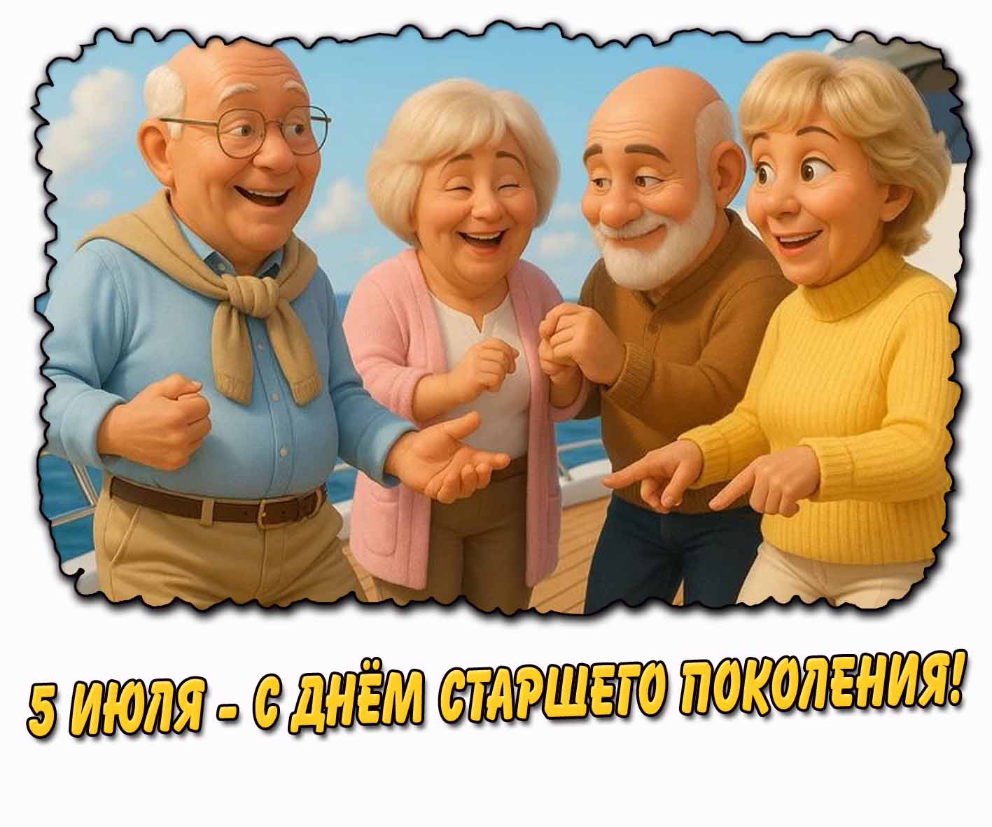 Открытка с днём старшего поколения - 5 июля