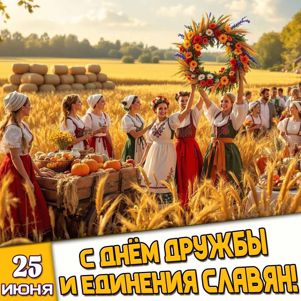 Картинка 25 июня - с днём дружбы и единения славян!