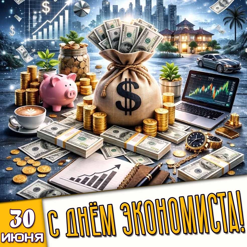 Картинка 30 июня - с днём экономиста!