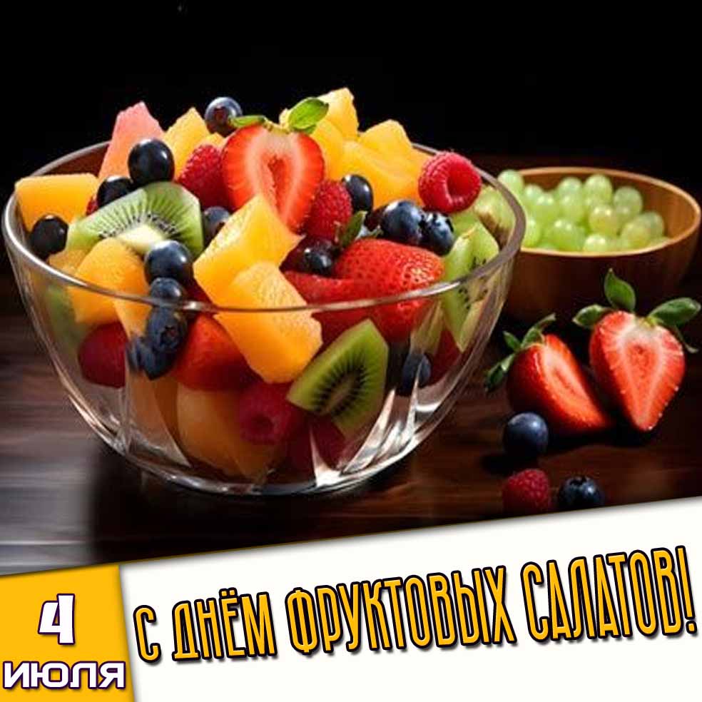 Картинка 4 июля - с днём фруктовых салатов!