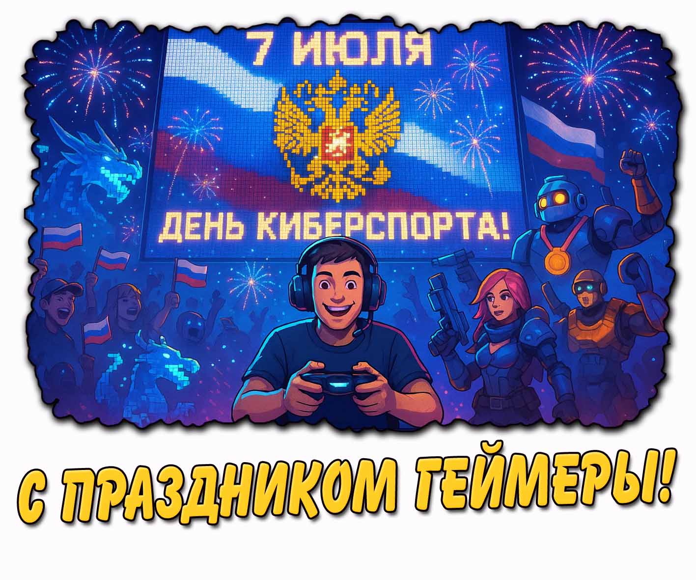 Картинка "7 июля - день киберспорта! С праздником геймеры!"