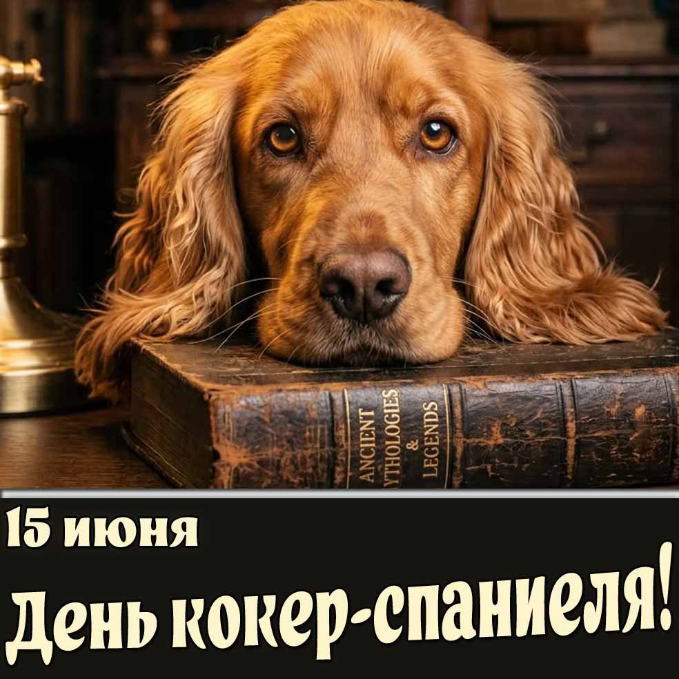 Картинка 15 июня - день кокер-спаниеля!