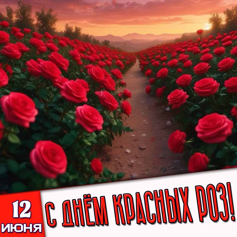 Картинка 12 июня - с днём красных роз!