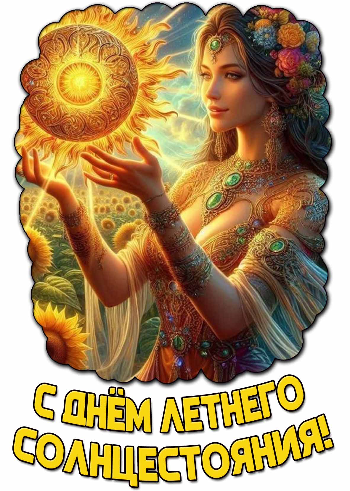 Открытка с днём летнего солнцестояния