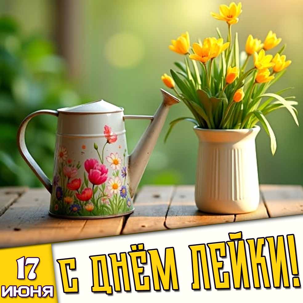 Картинка 17 июня - с днём лейки!
