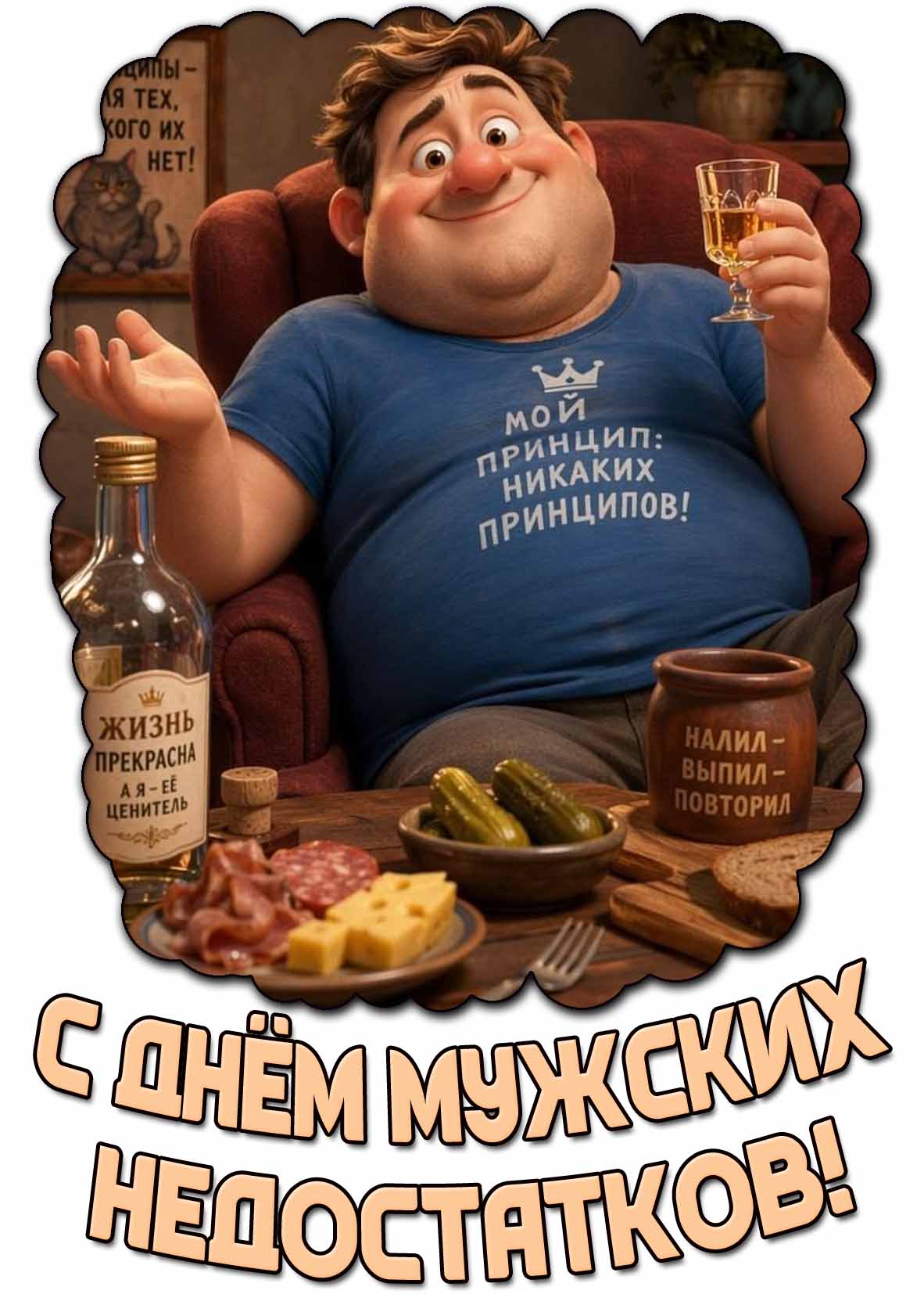 Прикольная картинка с днём мужских недостатков