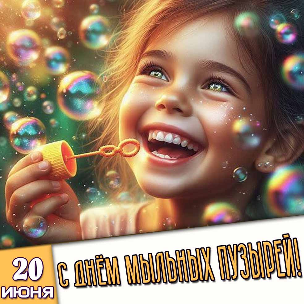 Картинка 20 июня - с днём мыльных пузырей!