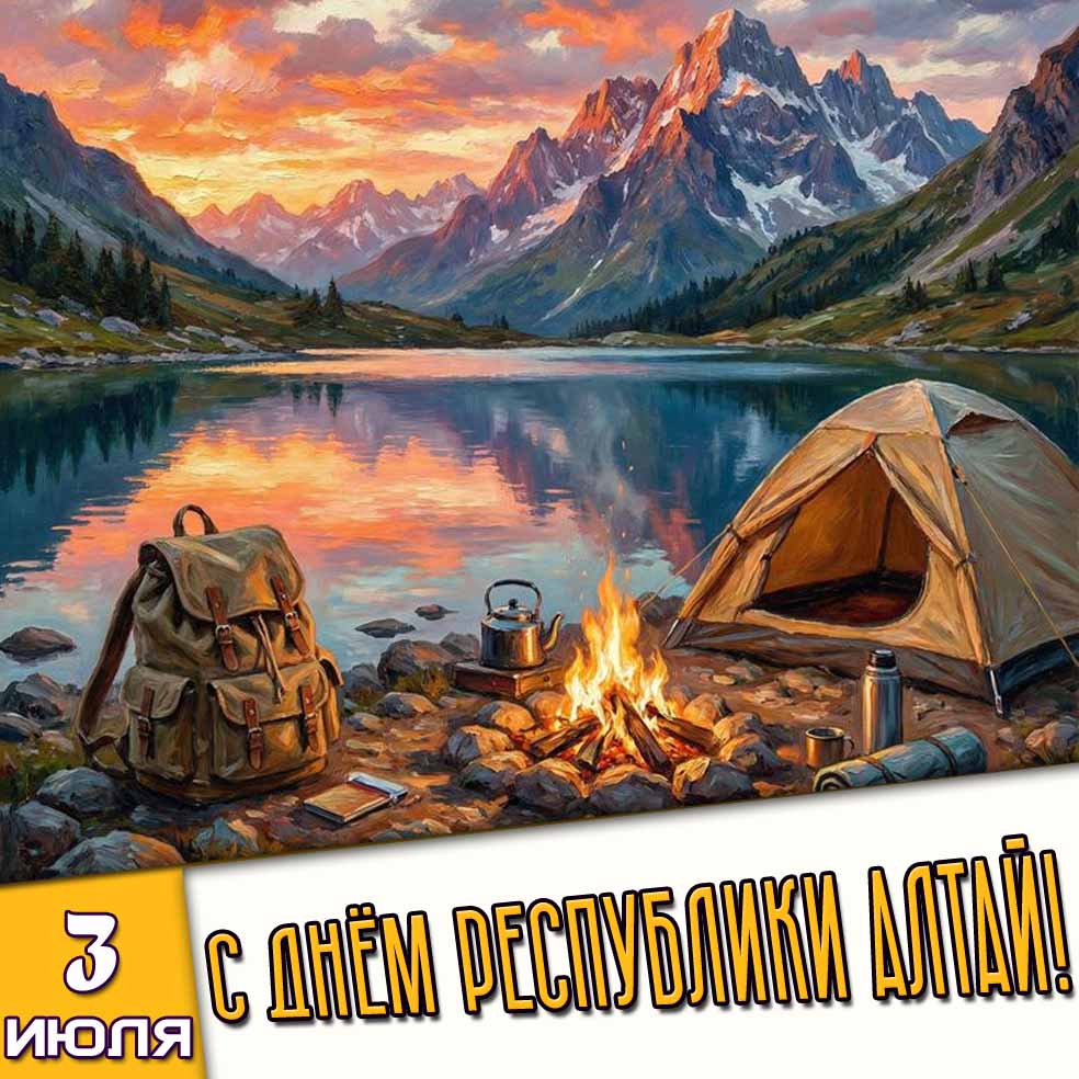 Картинка 3 июля - с днём Республики Алтай!