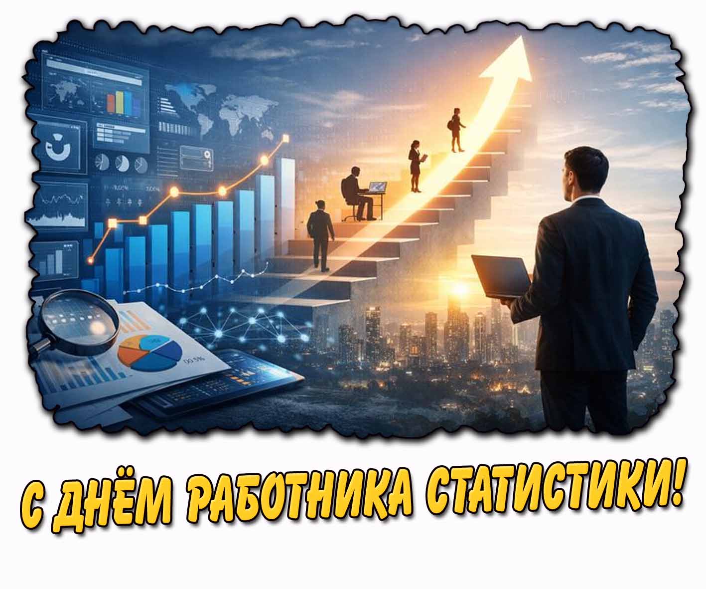 С днём работника статистики! - открытка для мужчины