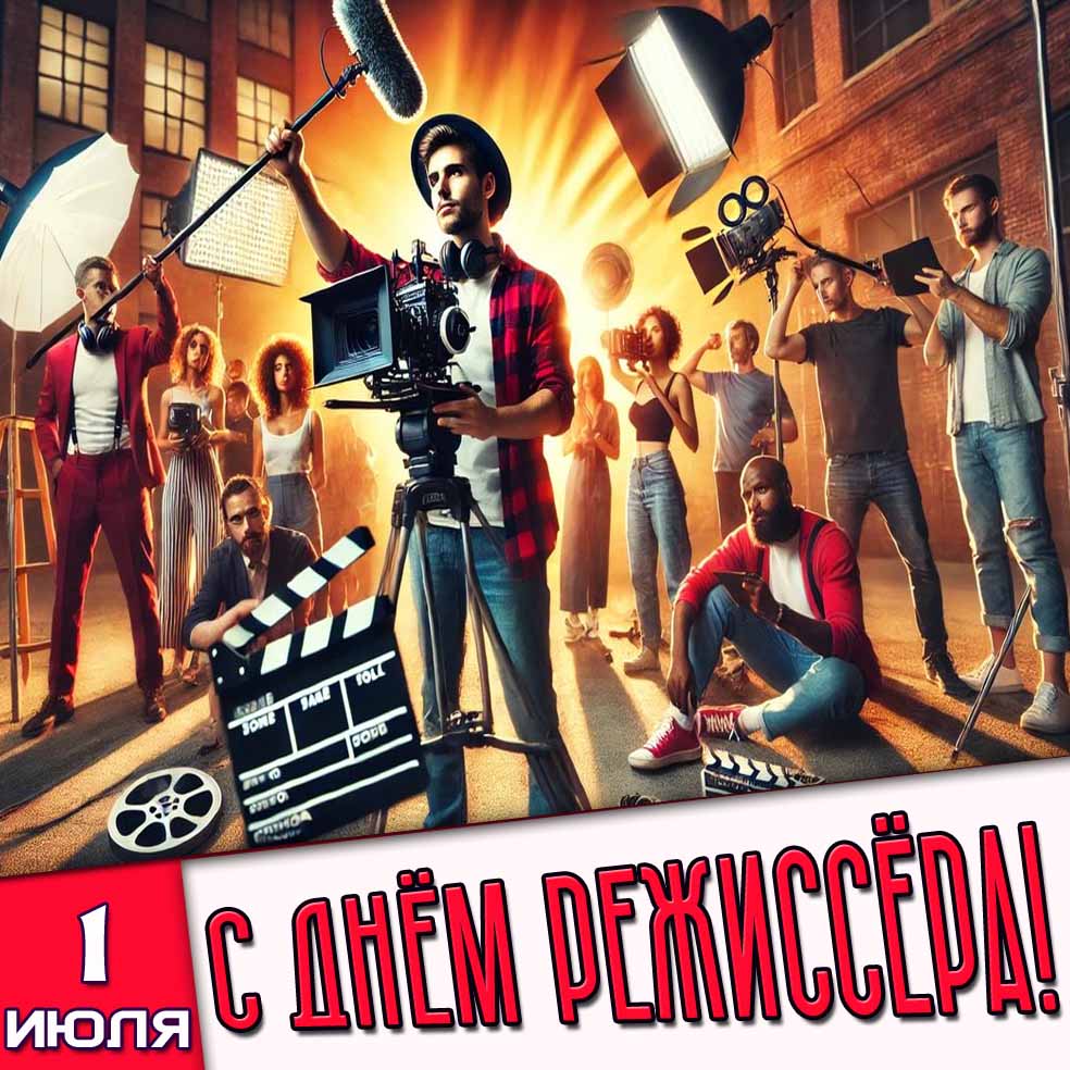 Открытка 1 июля - с днём режиссёра!