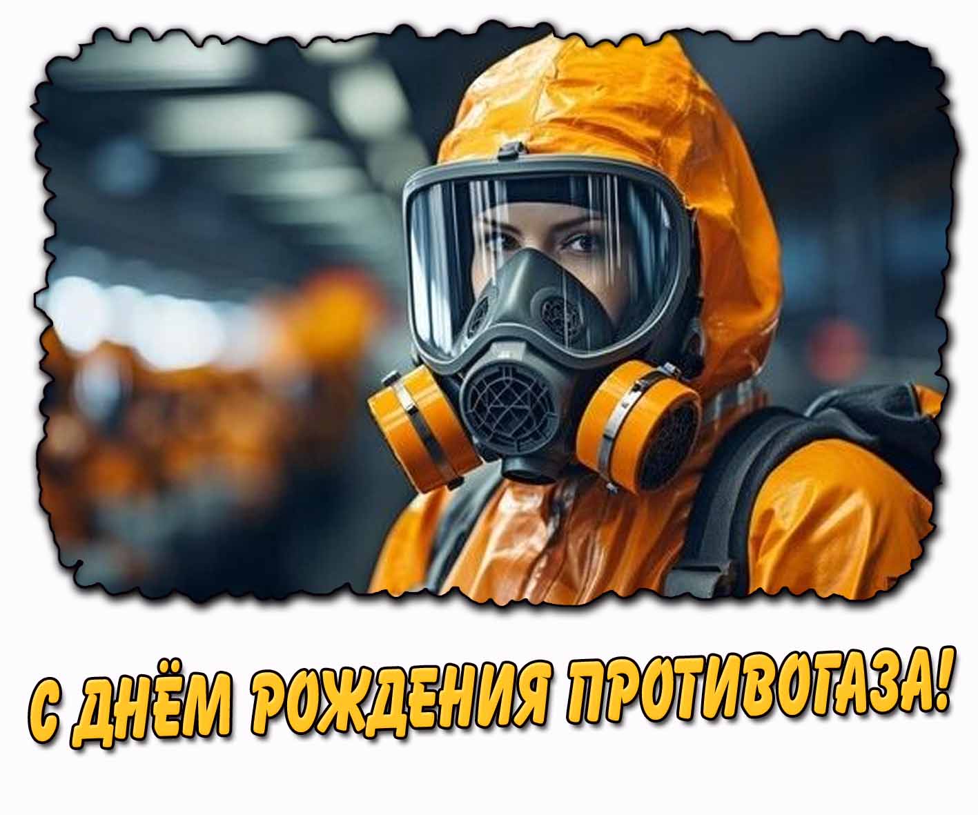 Картинка с днём рождения противогаза