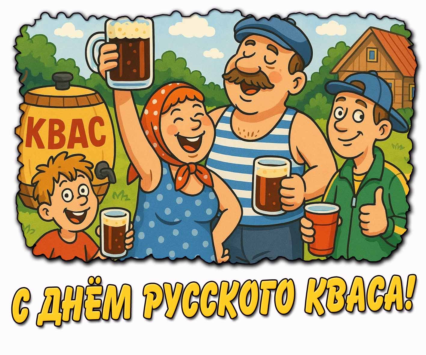 Прикольная картинка с днём русского кваса