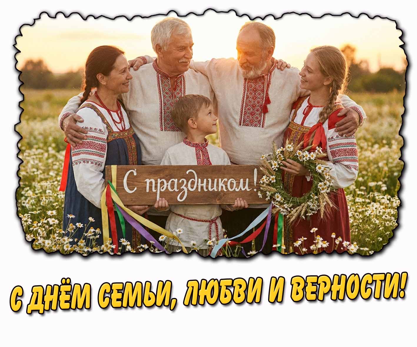 Картинка "С днём семьи, любви и верности! С праздником!"