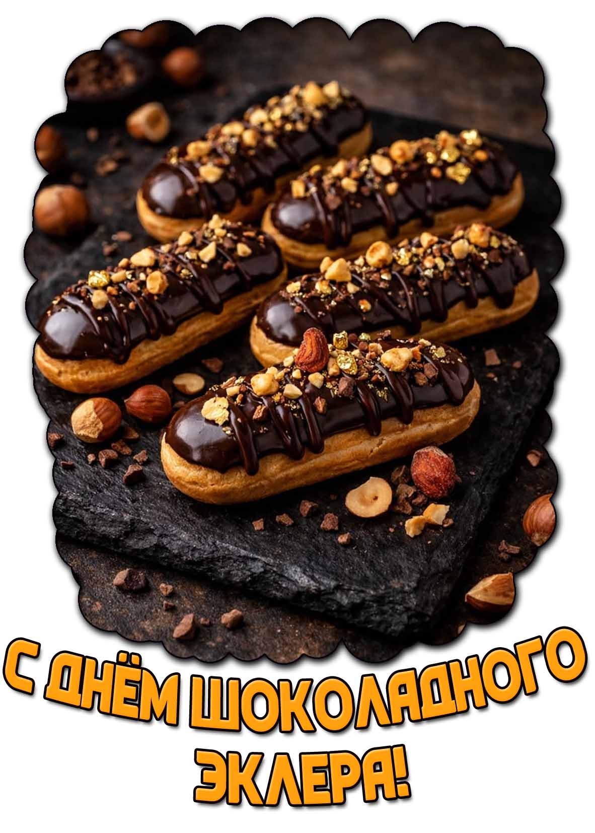 Картинка с днём шоколадного эклера