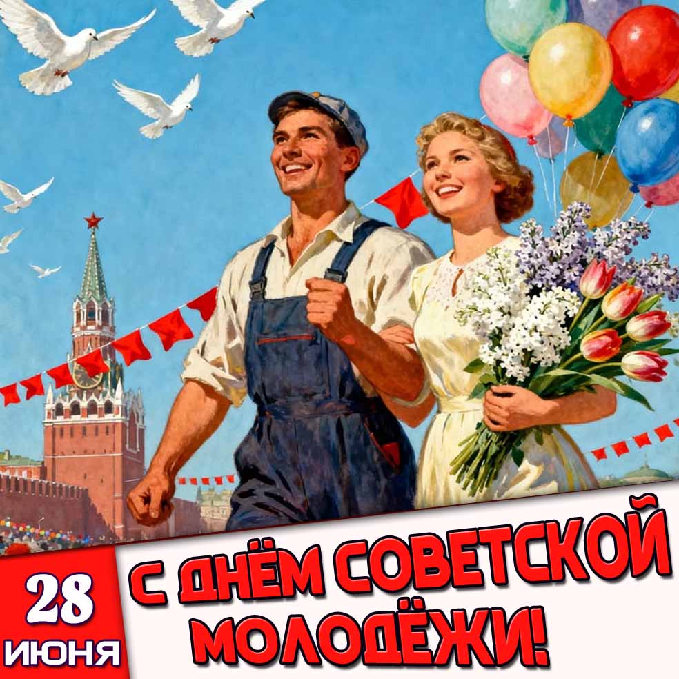 Картинка 28 июня - с днём советской молодёжи!