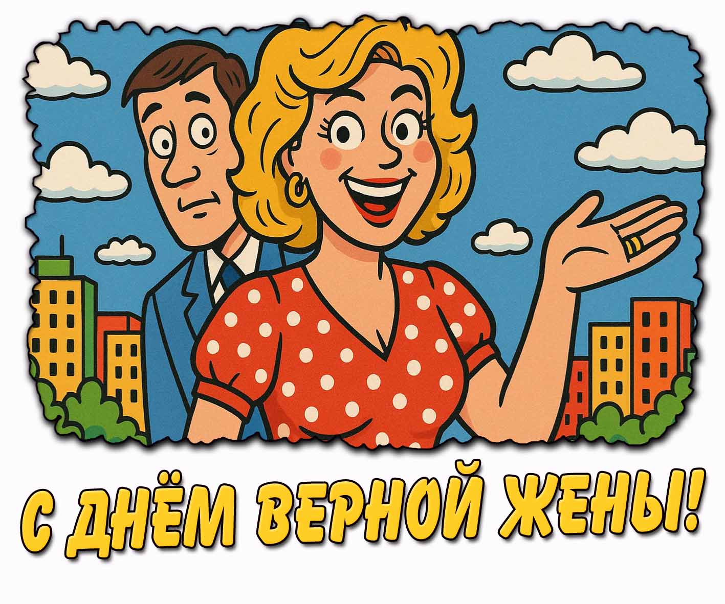 Прикольная картинка с днём верной жены