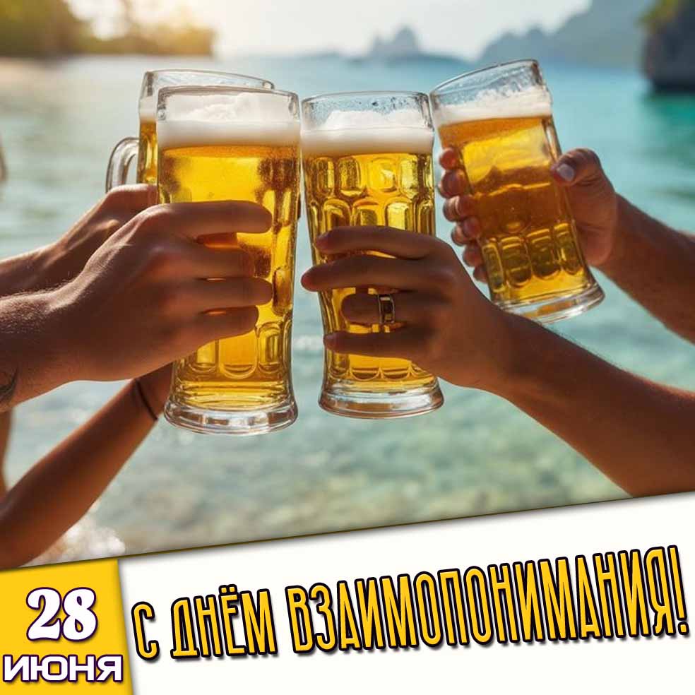 Открытка 28 июня - с днём взаимопонимания!