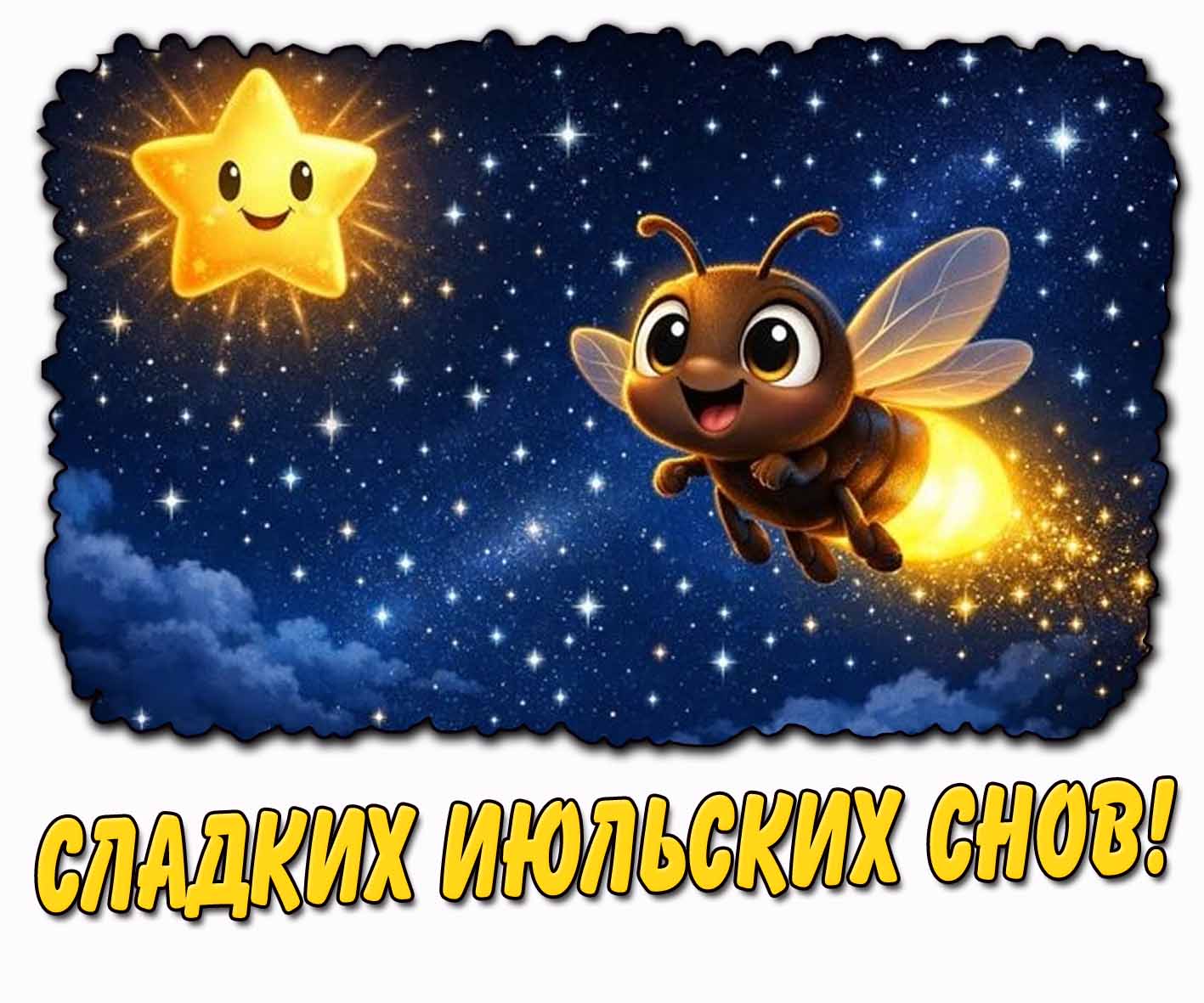 Прикольная открытка сладких июльских снов