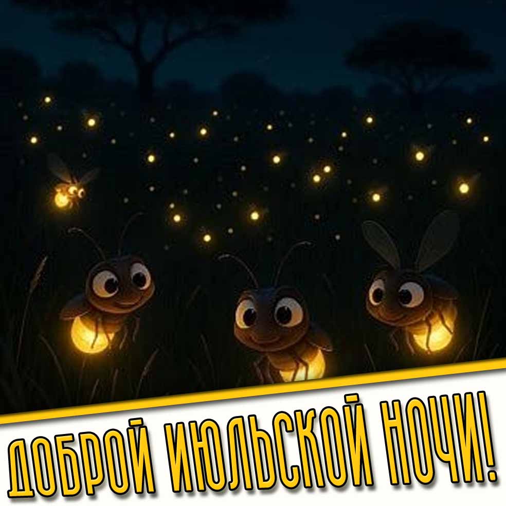 Доброй июльской ночи! - картинка со светлячками