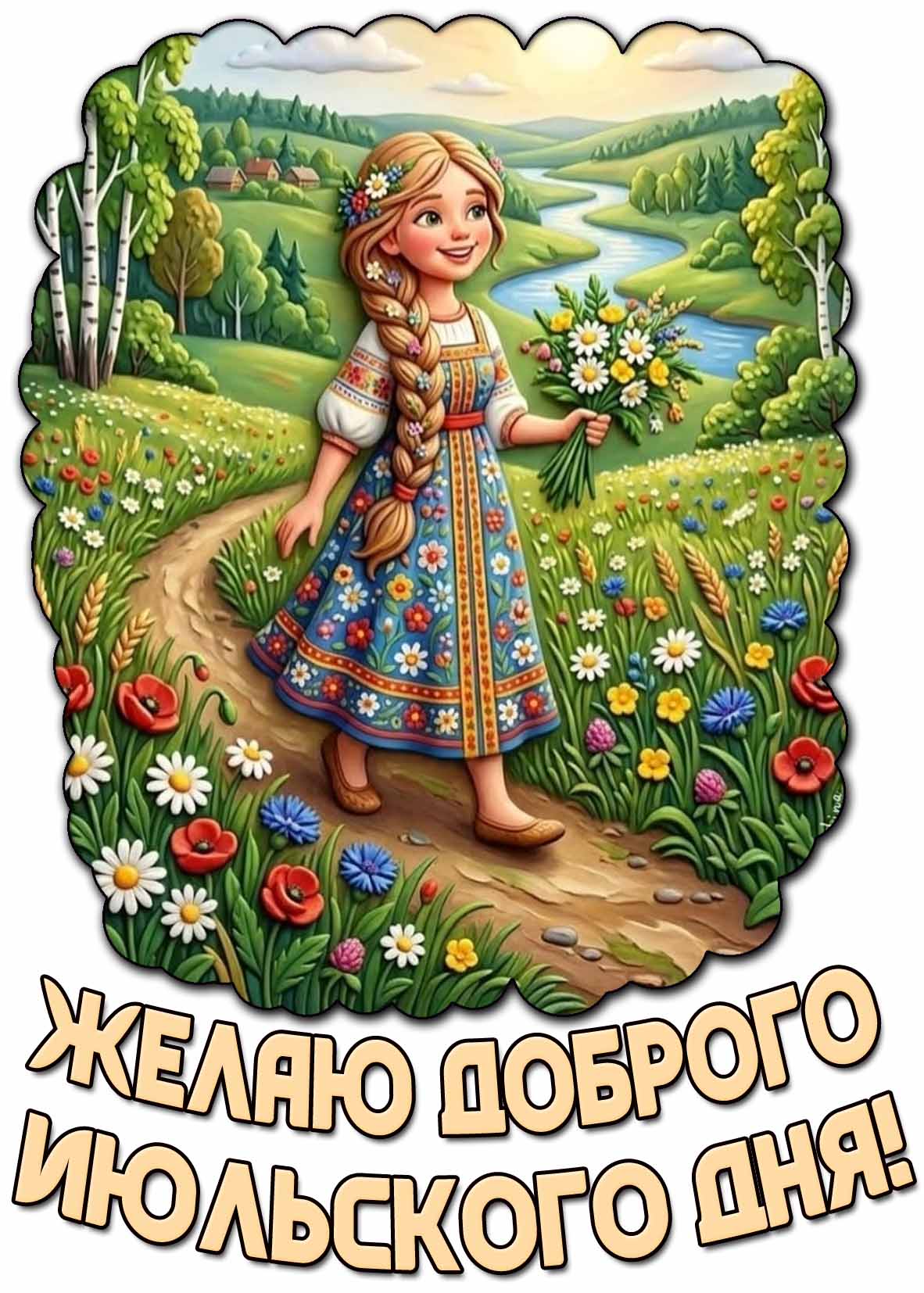 Картинка "Желаю доброго июльского дня!"