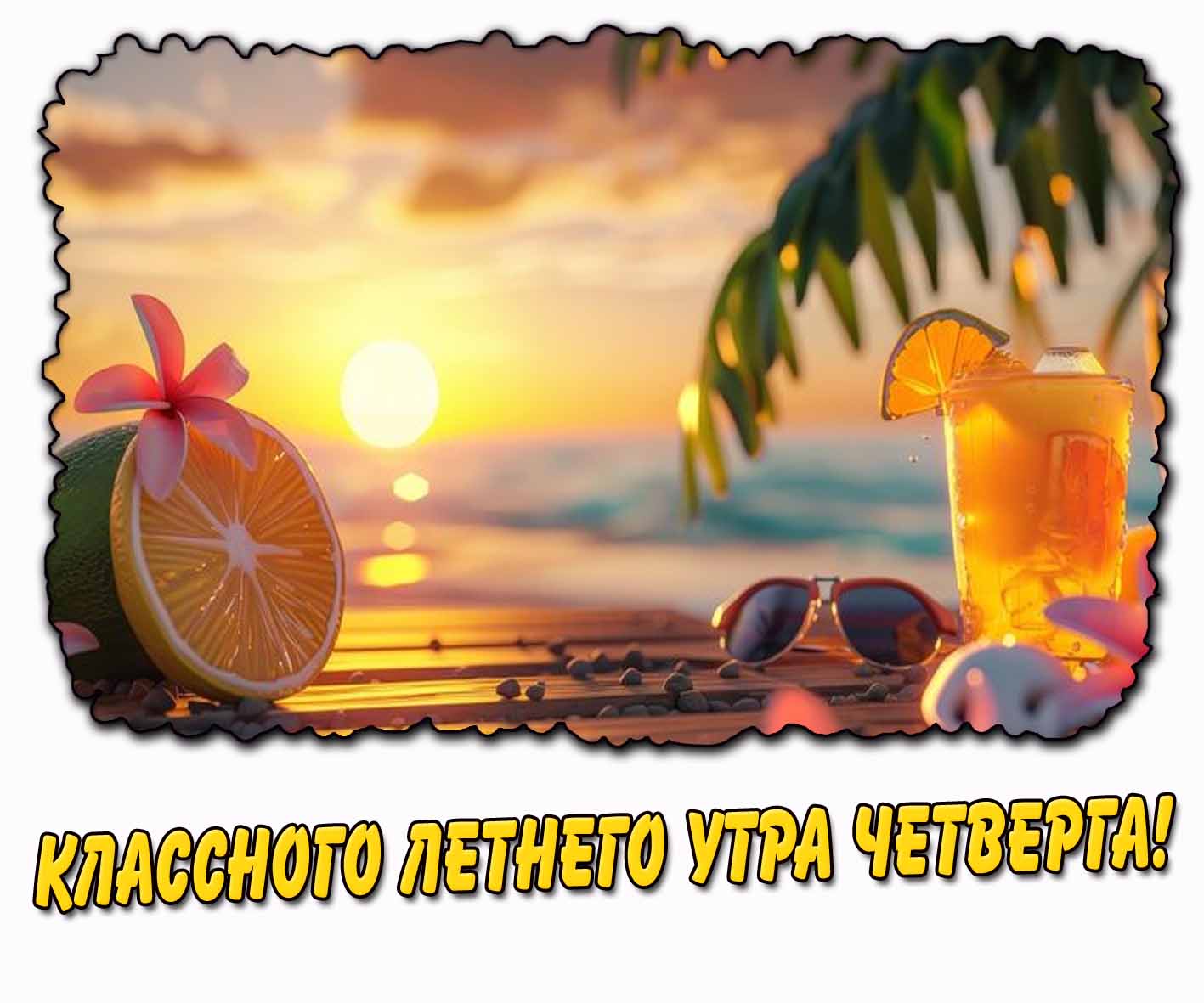 Открытка классного летнего утра четверга