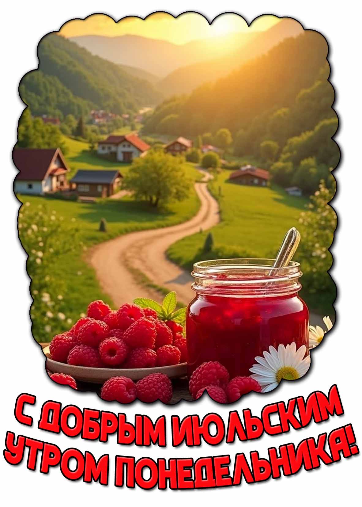 Картинка с добрым июльским утром понедельника