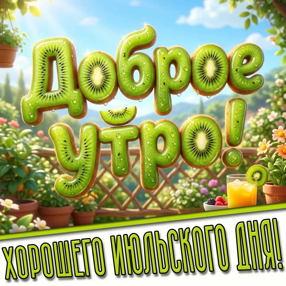 Картинка "Доброе утро! Хорошего июльского дня!"